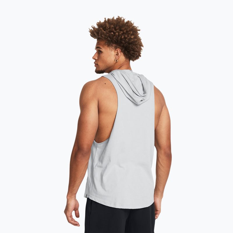 Koszulka treningowa męska Under Armour Project Rock Rents Due HD mod gray medium heather/viral blue 2