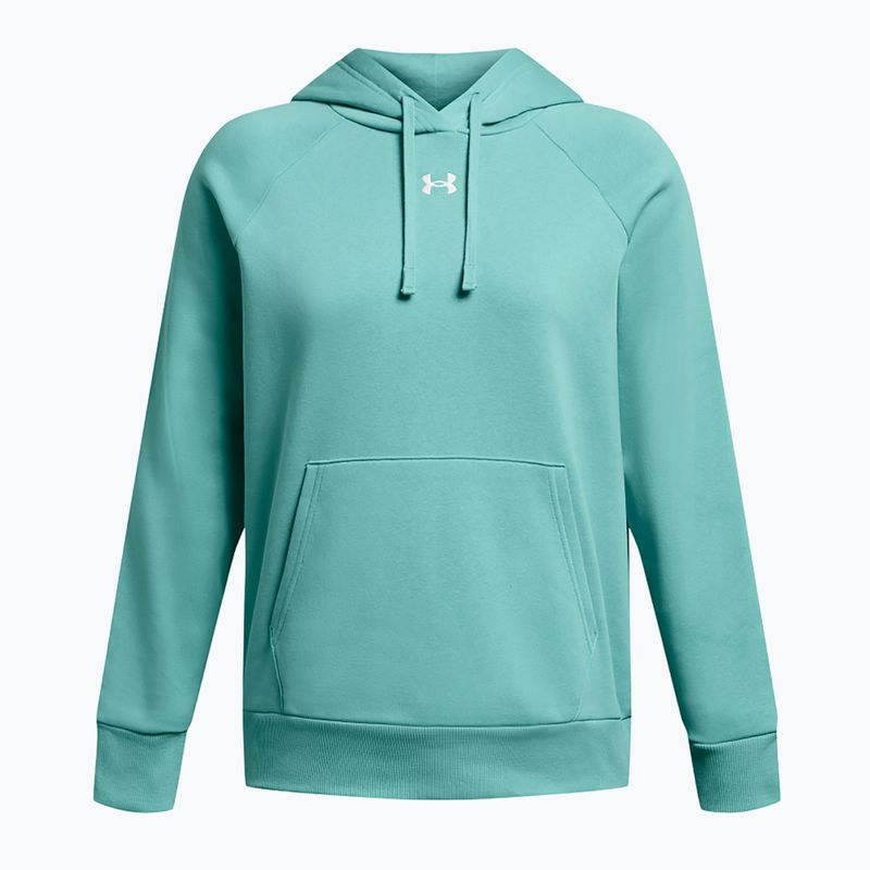 Bluza damska Under Armour Rival Fleece Hoodie radial turquoise/white 4