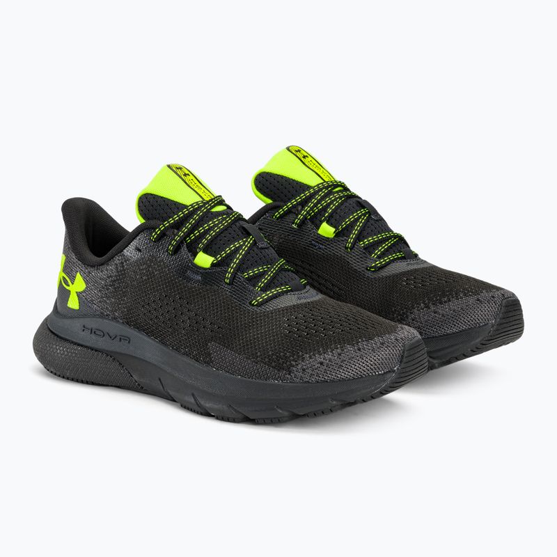 Buty do biegania męskie Under Armour Hovr Turbulence 2 black/black/high vis yellow 4