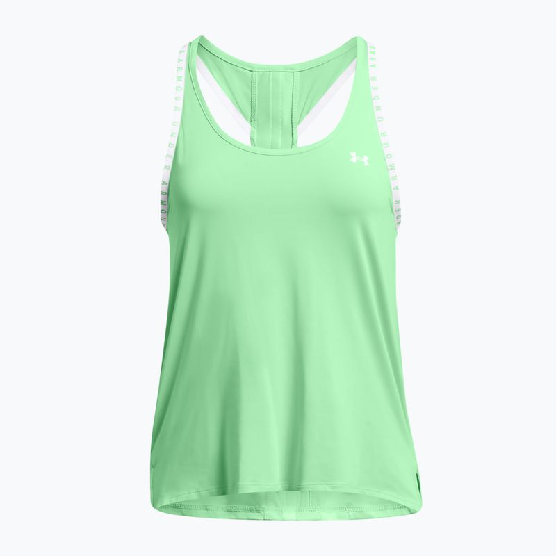 Tank top treningowy damski Under Armour Knockout Tank matrix green/white 4