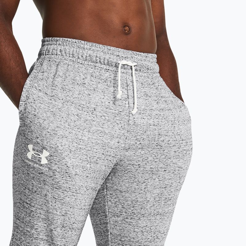 Spodnie męskie Under Armour Rival Terry Jogger mod gray light heather/onyx white 4