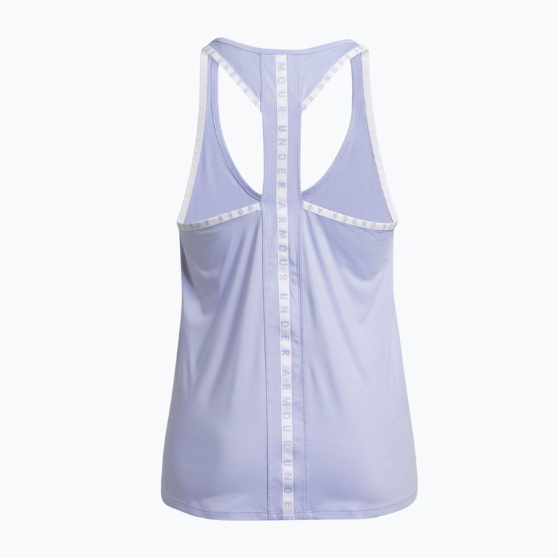 Tank top treningowy damski Under Armour Knockout Tank celeste/white 5