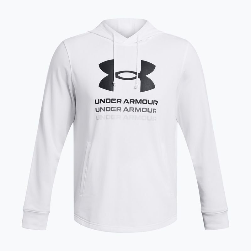 Bluza męska Under Armour Rival Terry Graphic Hood white/black 3