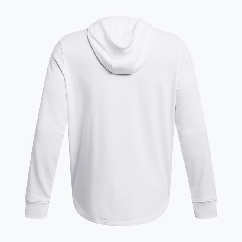 Bluza męska Under Armour Rival Terry Graphic Hood white/black 4