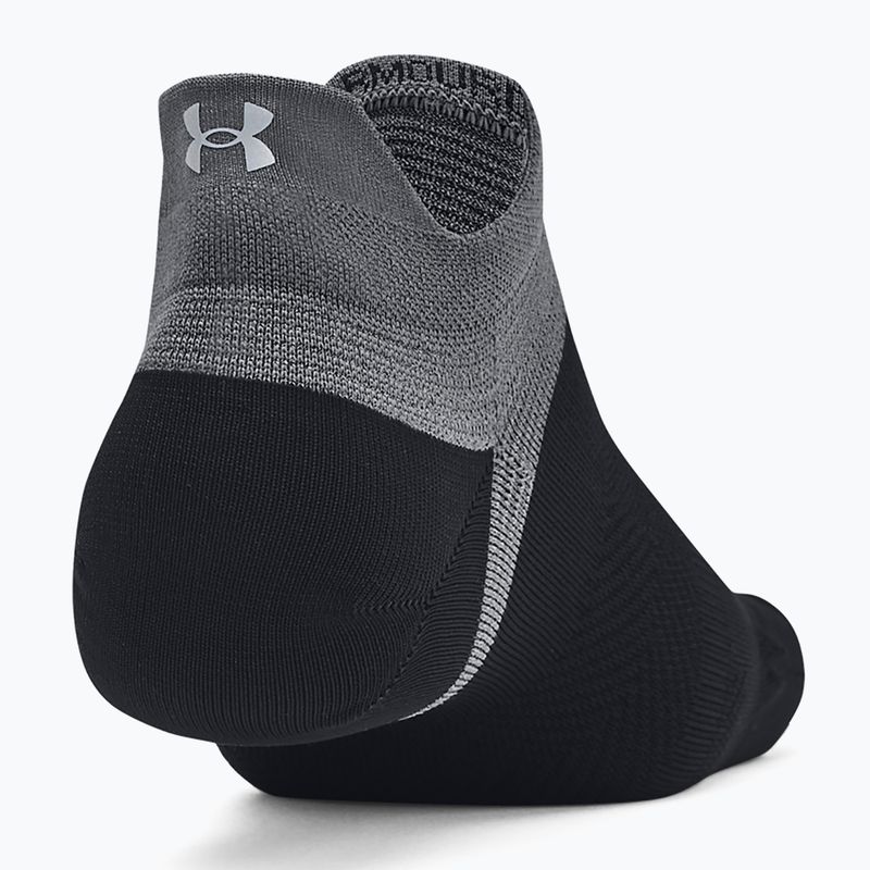 Skarpety do biegania męskie Under Armour Dry Run Lite No Show 3 pary black/black/reflective 3