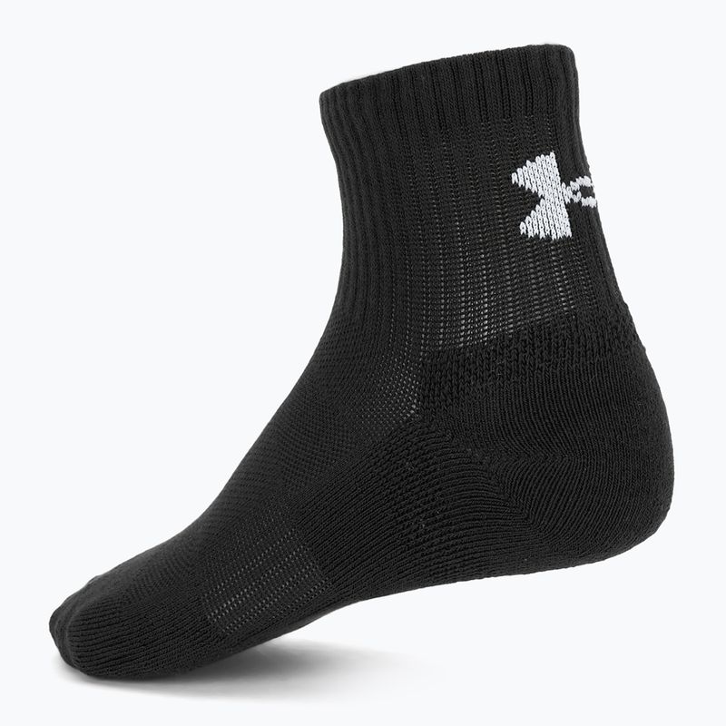 Skarpety Under Armour Training Cotton Quarter 3 pary black/black/white 2