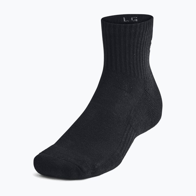 Skarpety Under Armour Training Cotton Quarter 3 pary black/black/white 5