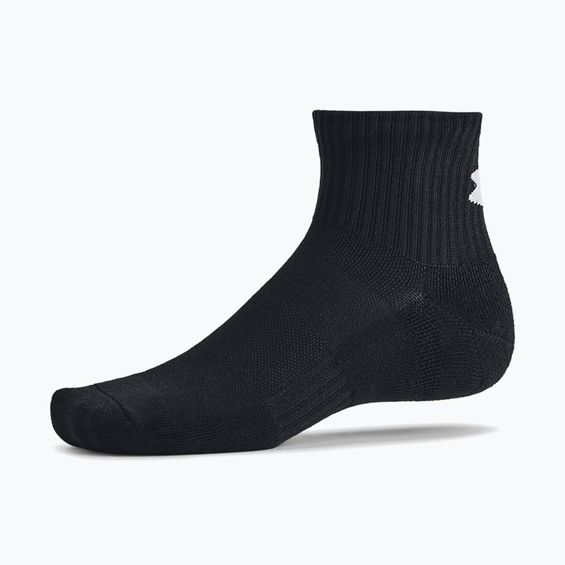 Skarpety Under Armour Training Cotton Quarter 3 pary black/black/white 6