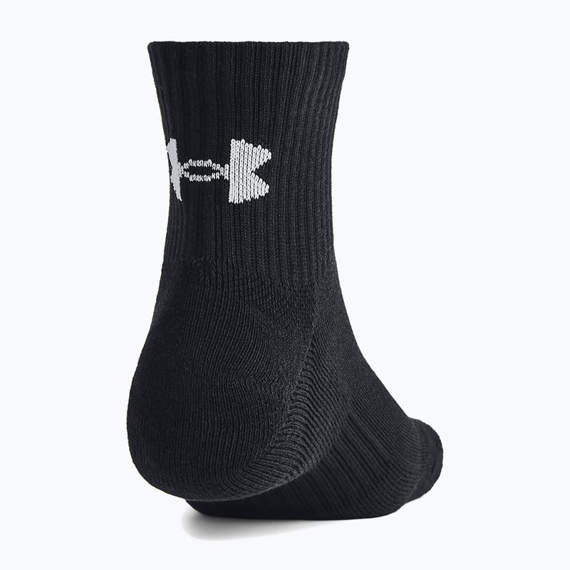 Skarpety Under Armour Training Cotton Quarter 3 pary black/black/white 7