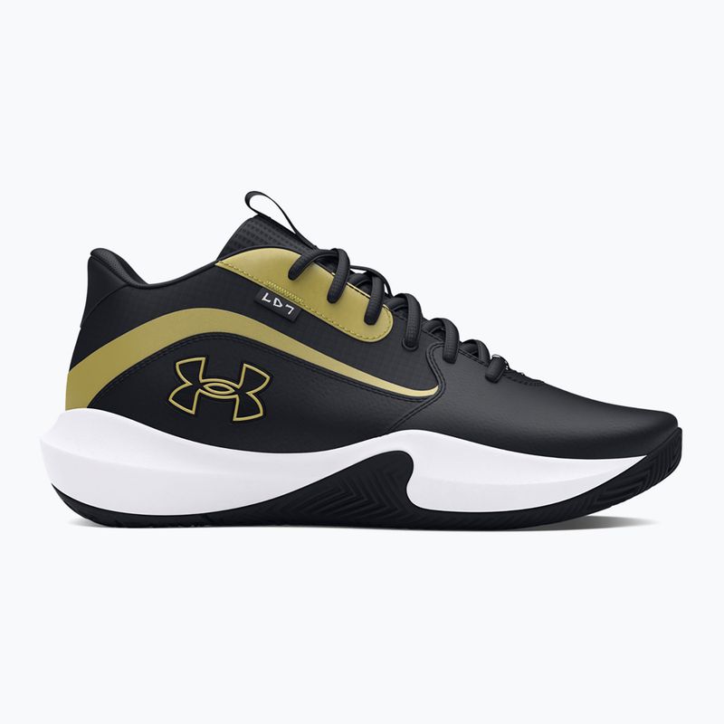 Buty do koszykówki Under Armour Lockdown 7 black/black/metallic gold 2