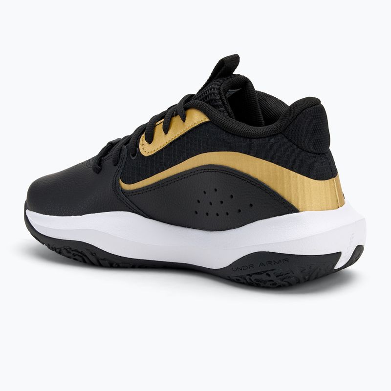 Buty do koszykówki dziecięce Under Armour GS Lockdown 7 black/black/metallic gold 3