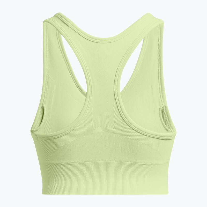 Biustonosz treningowy Under Armour Vanish Seamless Mid Branded retro green/white 5