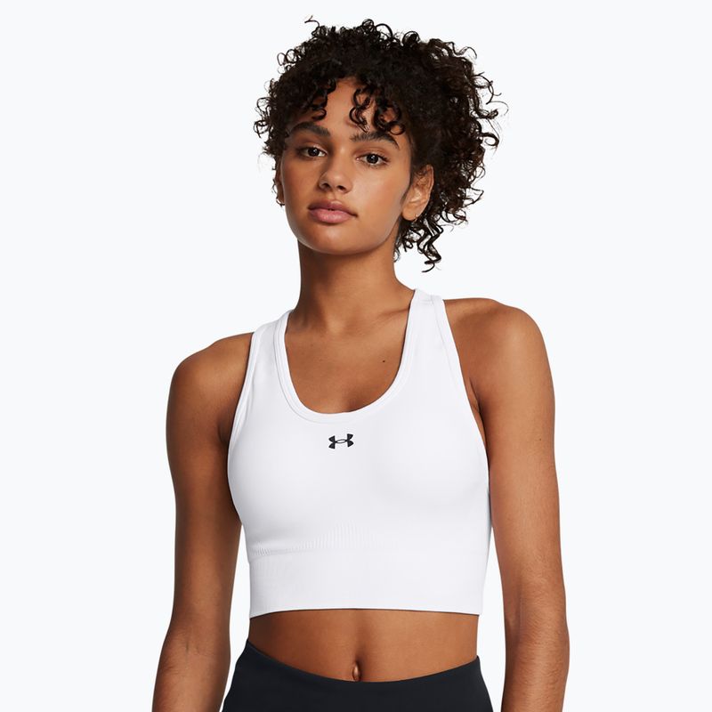 Biustonosz treningowy Under Armour Vanish Seamless Mid Branded white/black
