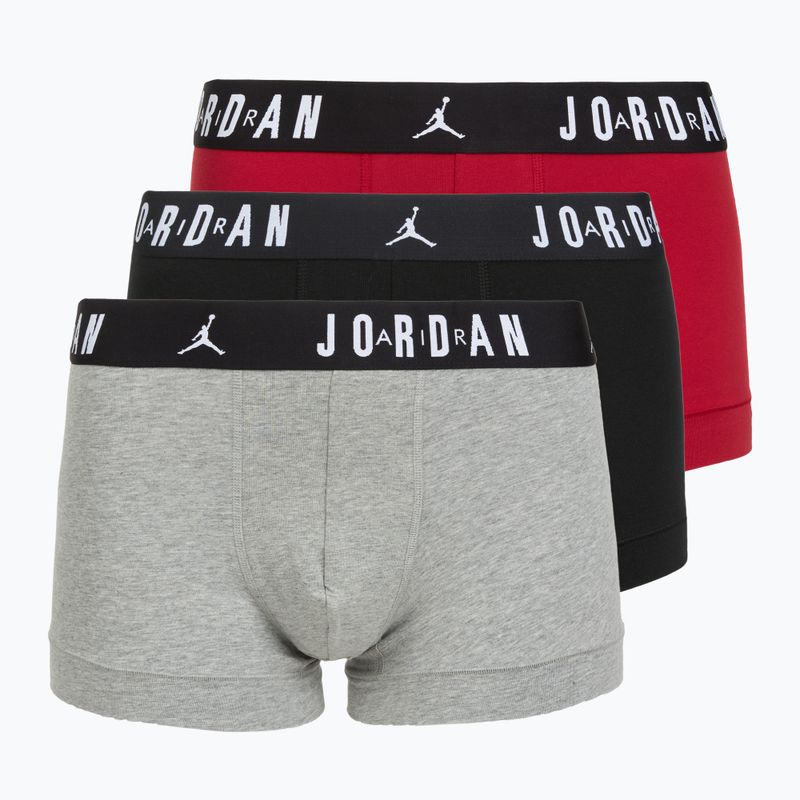 Bokserki męskie Nike Jordan JHM Flight Cotton Trunk 3 pary gym red/black