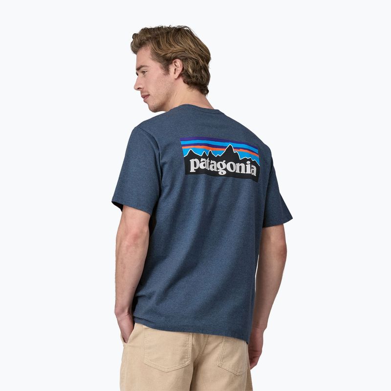 Koszulka męska Patagonia P-6 Logo Responsibili-Tee utility blue 2