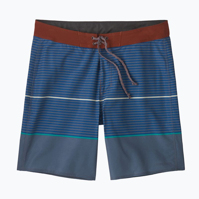 Szorty kąpielowe męskie Patagonia Hydropeak Boardshorts olivas stripe/utility blue 3