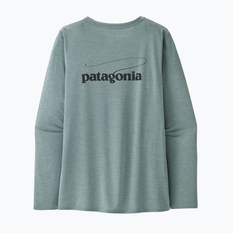 Longsleeve damski Patagonia Cap Cool Daily Graphic Shirt - Waters casting logo/thermal blue x-dye