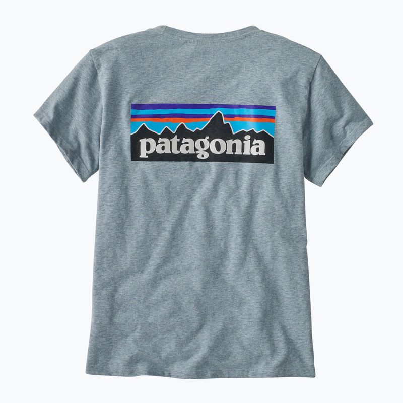 Koszulka damska Patagonia P-6 Logo Responsibili-Tee thermal blue 2