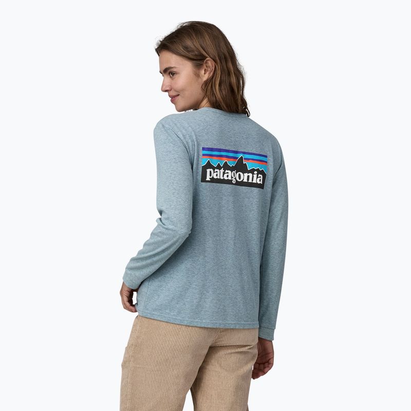 Longsleeve damski Patagonia P-6 Logo Responsibili-Tee thermal blue 3