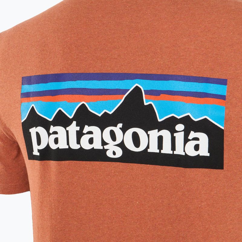 Koszulka trekkingowa męska Patagonia P-6 Logo Responsibili-Tee redtall rust 4