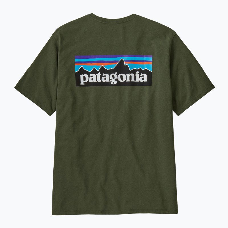 Koszulka trekkingowa męska Patagonia P-6 Logo Responsibili-Tee torrey pine green 3