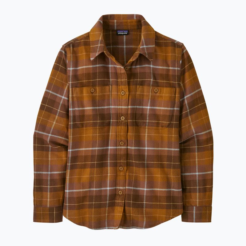 Koszula damska Patagonia Fjord Flannel happy camper/shelter brown 4