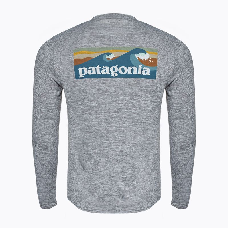 Longsleeve męski Patagonia Cap Cool Daily Graphic Shirt-Waters boardshort logo abalone blue/feather grey 2