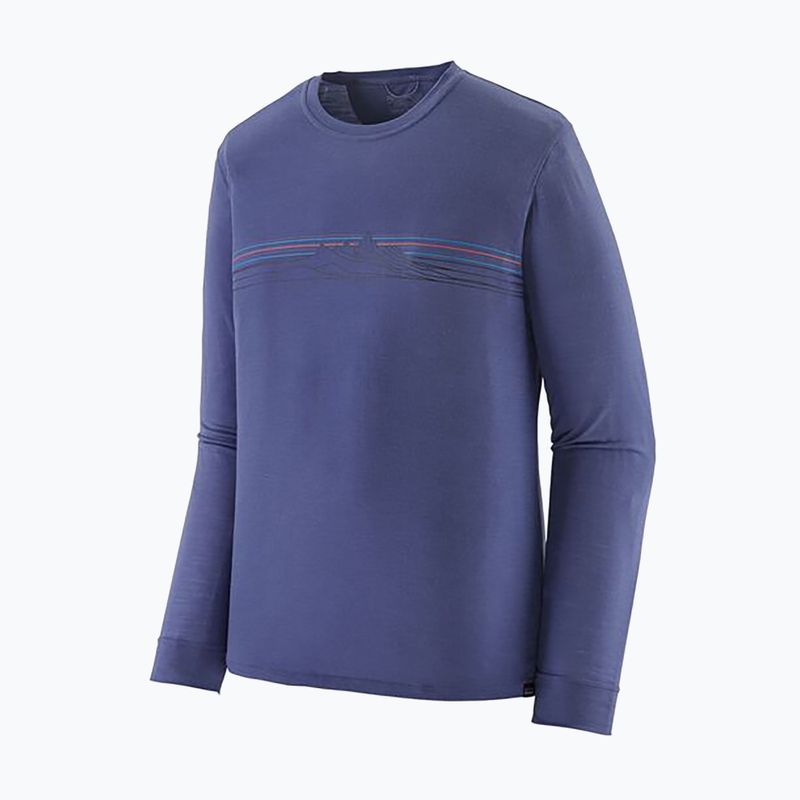 Longsleeve męski Patagonia Cap Cool Merino Blend Graphic strata stripe/solstice purple