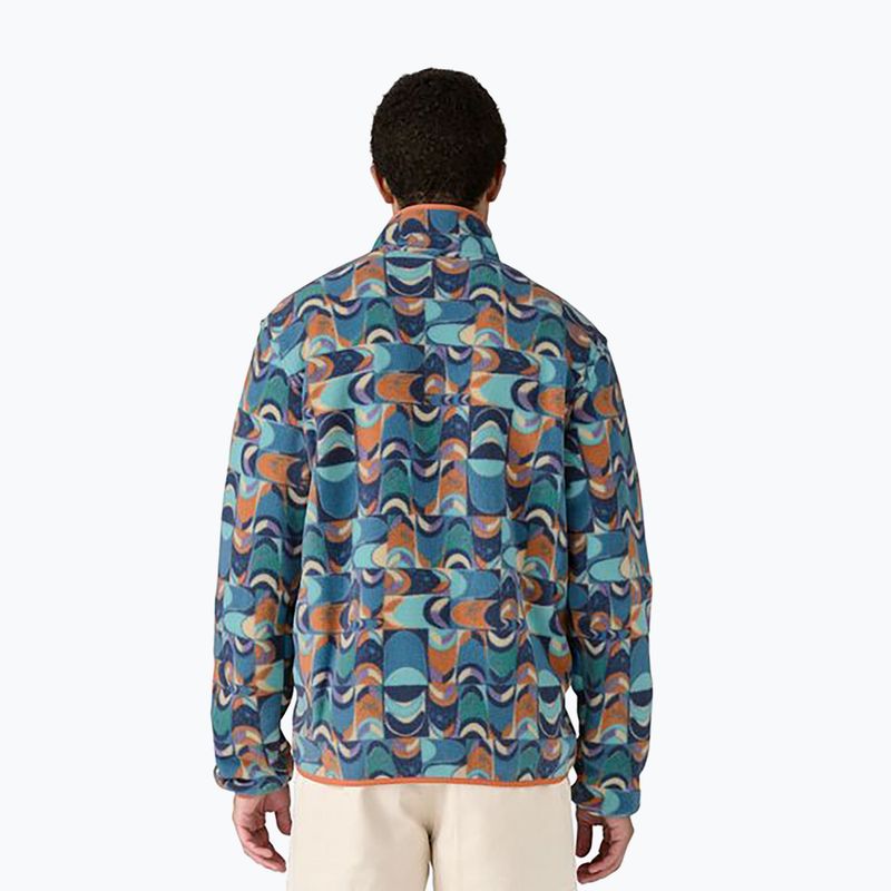 Bluza trekkingowa męska Patagonia LW Synch Snap-T P/O swallowtail geo/still blue 2