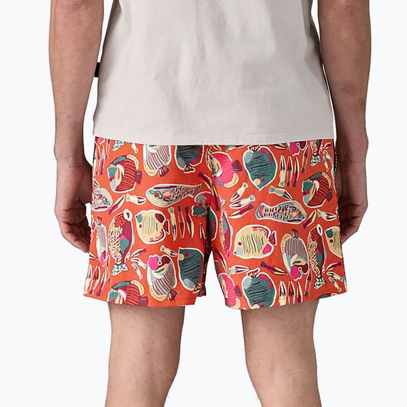 Spodenki męskie Patagonia Baggies 5" wrasse/pollinator orange 3