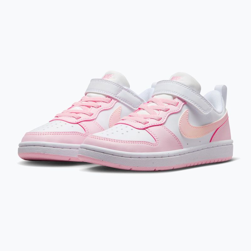 Buty dziecięce Nike Court Borough Low Recraft white/pink foam 3