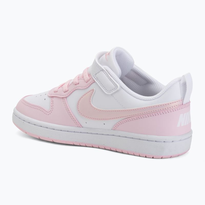 Buty dziecięce Nike Court Borough Low Recraft white/pink foam 3