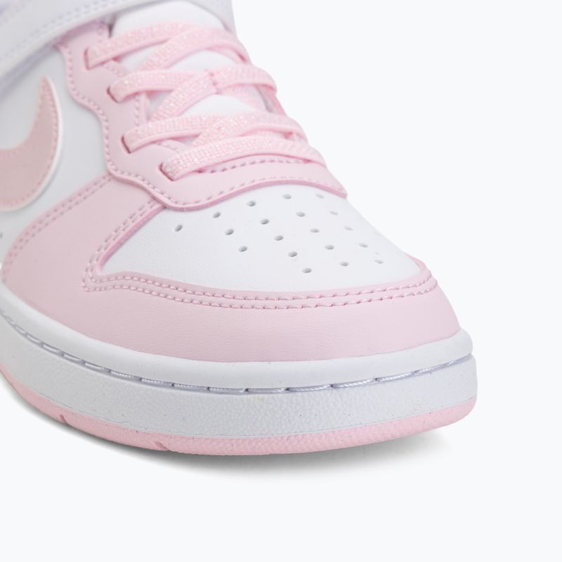 Buty dziecięce Nike Court Borough Low Recraft white/pink foam 7