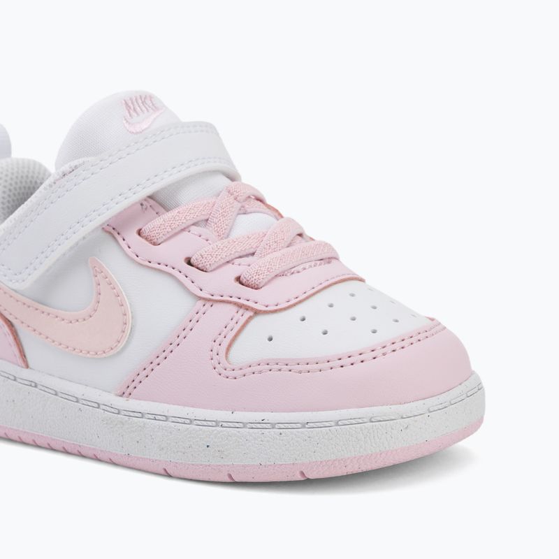 Buty dziecięce Nike Court Borough Low Recraft white/pink foam 7