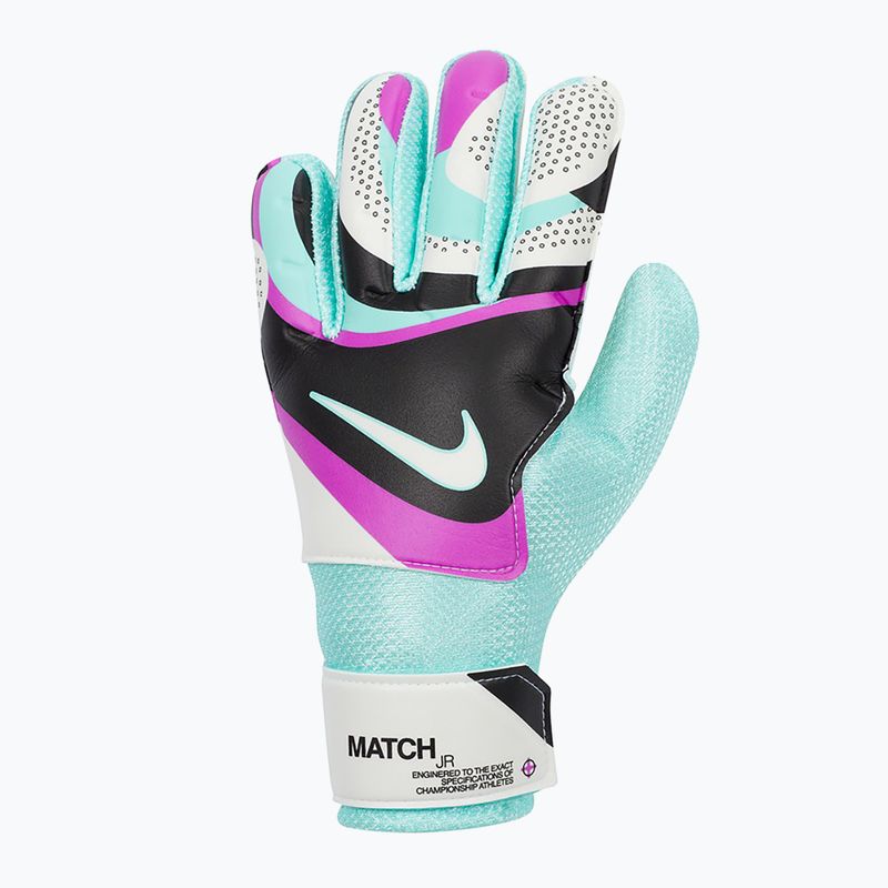 Rękawice bramkarskie dziecięce Nike Match black/hyper turquoise/rush fuchsia 2