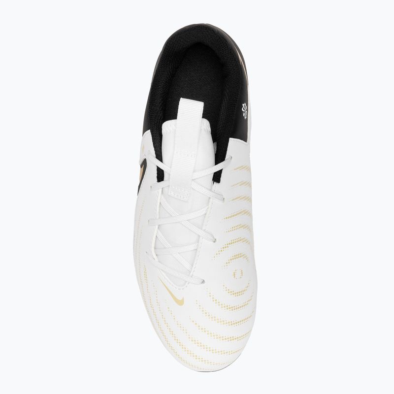 Buty piłkarskie dziecięce Nike Phantom GX II Academy FG/MG Junior white/metallic gold coin/black 5