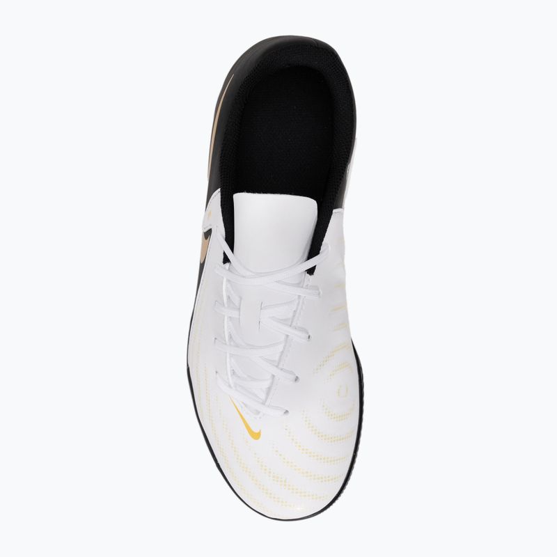 Buty piłkarskie dziecięce Nike Phantom GX II Club IC white/metallic gold coin/black 5