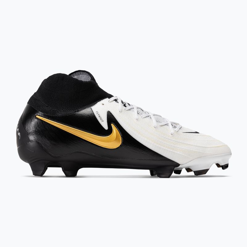 Buty piłkarskie męskie Nike Phantom Luna II Pro FG white/metallic gold coin/black 2