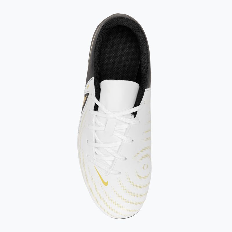 Buty piłkarskie dziecięce Nike Phantom GX II Club FG/MG Junior white/metallic gold coin/black 5