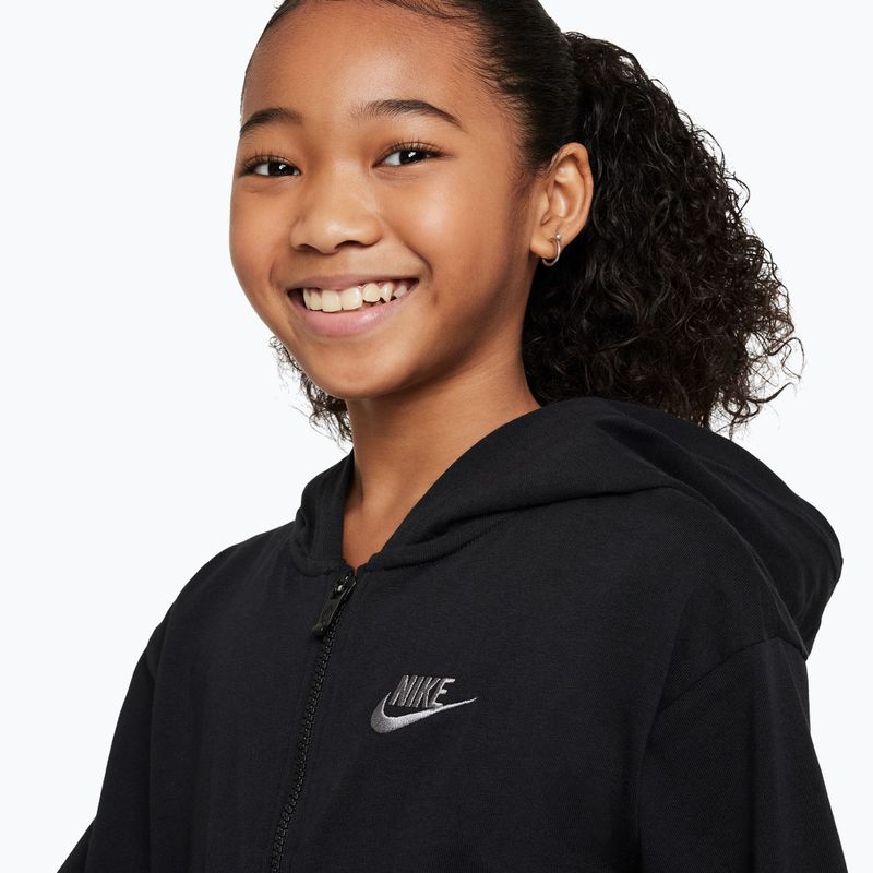 Bluza dziecięca Nike Sportswear Full Zip Hoodie black/flat pewter 4
