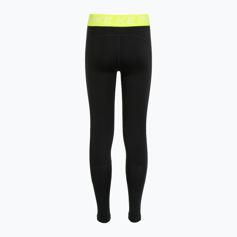Legginsy dziecięce Nike Pro Dri-FIT comet black/volt/white 7