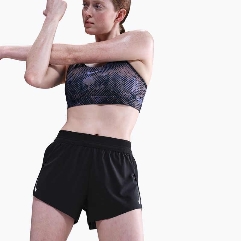 Spodenki do biegania damskie Nike AeroSwift Dri-Fit ADV Mid-Rise 3" black/white 3