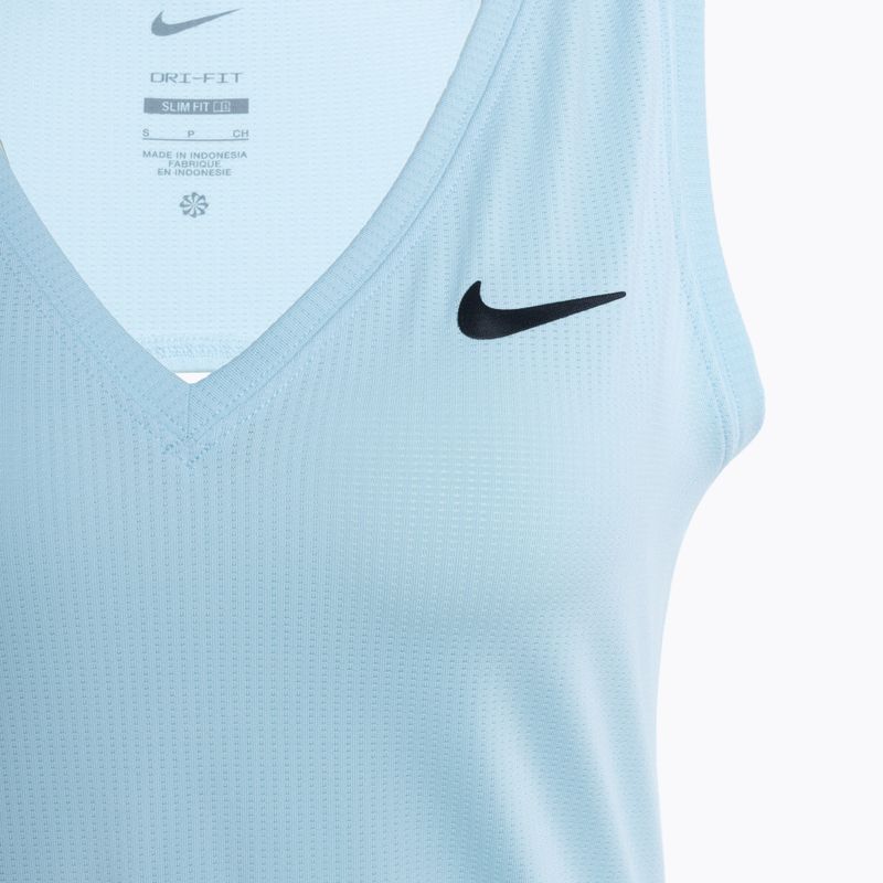 Tank top tenisowy damski Nike Court Dri-Fit Victory Tank glacier blue/black 3