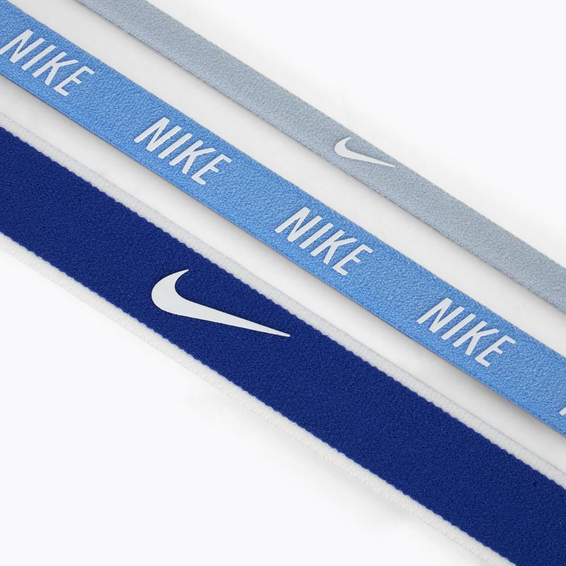 Opaski na głowę Nike Mixed Width Headband 3 szt light armory blue/university blue/white 2