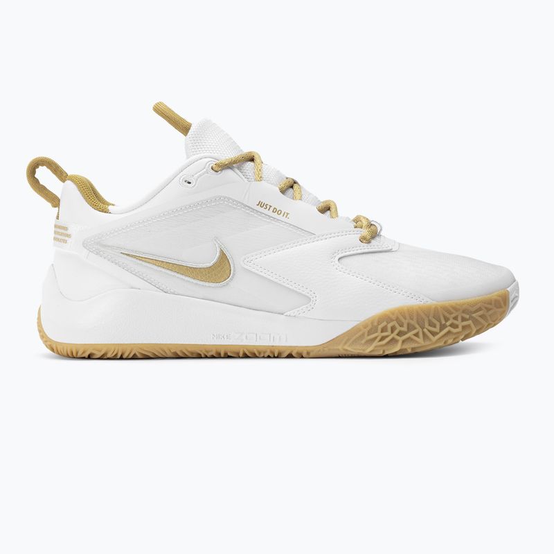 Buty do siatkówki Nike Zoom Hyperace 3 white/mtlc gold-photon dust 2