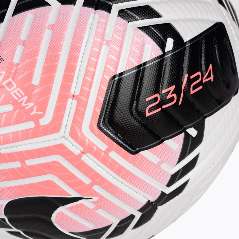 Piłka do piłki nożnej Nike Academy white/sunset pulse/black rozmiar 4 3