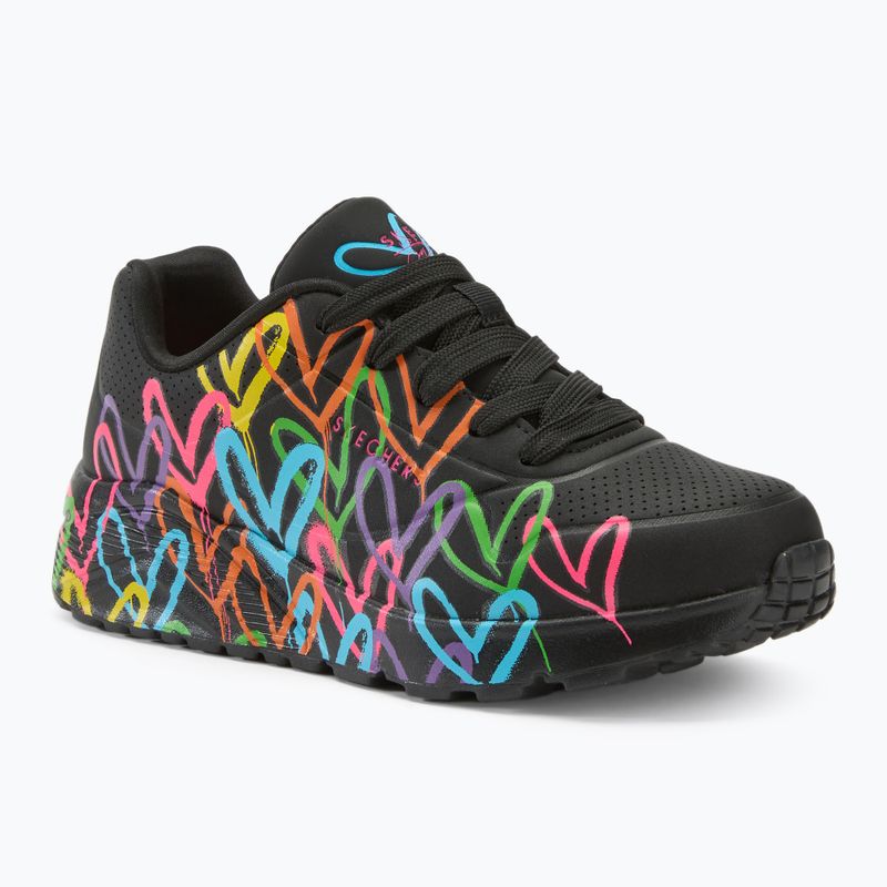 Buty  SKECHERS JGoldcrown Uno Lite Spread The Love black/multicolor