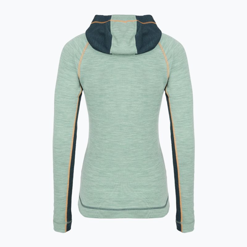 Bluza termoaktywna damska Smartwool Classic Thermal Merino Base Layer 1/2 Zip Hoodie Boxed twilight/arctic green 2