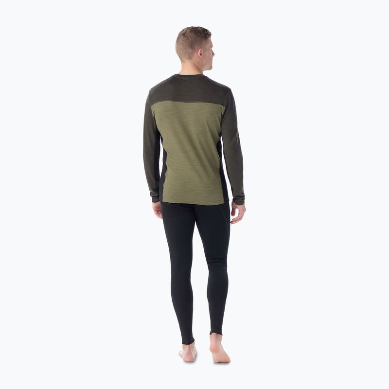 Longsleeve termoaktywny męski Smartwool Classic Thermal Merino Base Layer Colorblock Crew Boxed moss 2