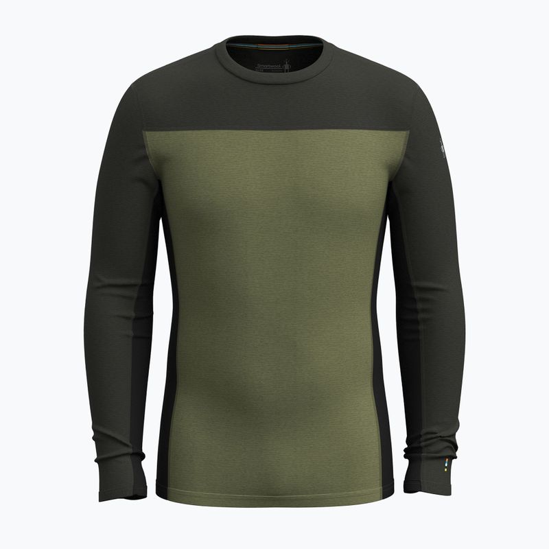 Longsleeve termoaktywny męski Smartwool Classic Thermal Merino Base Layer Colorblock Crew Boxed moss 3